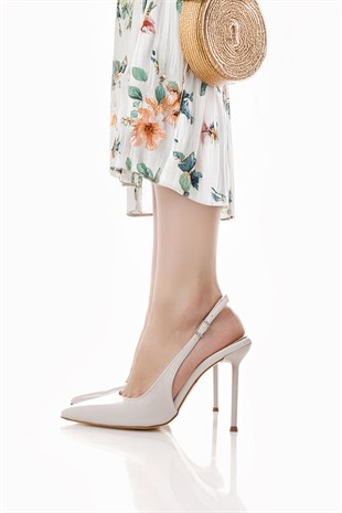 Nesil Shoes Hkm 502 Ten Rugan Kalem Topuk Kadın Sandalet