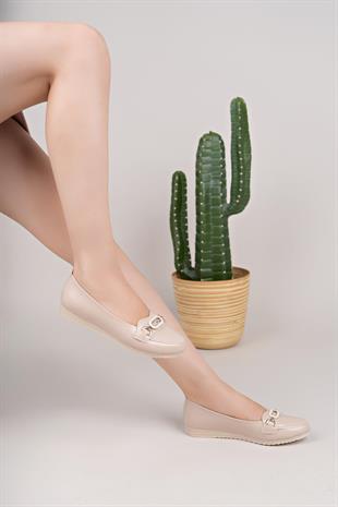 Nesil Shoes Mhd 61 Ten Taşlı Günlük Kadın Babet