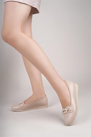 Nesil Shoes Mhd 61 Ten Taşlı Günlük Kadın Babet