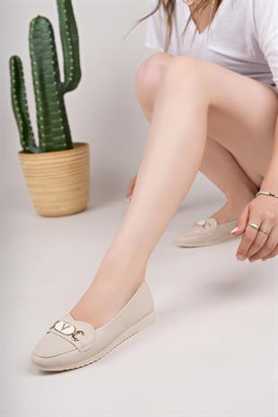 Nesil Shoes Mhd 64 Ten Taşlı Günlük Kadın Babet