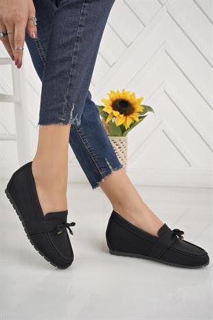 Nesil Shoes Minal GD05 Siyah Gizli Topuk Kadın Ayakkabı