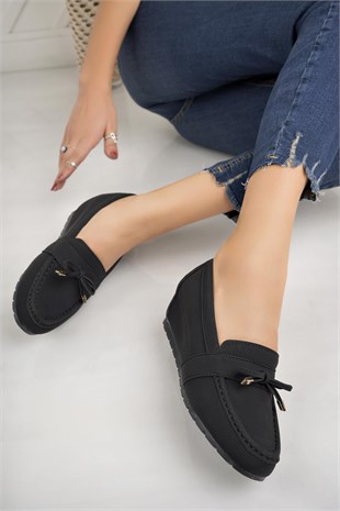 Nesil Shoes Minal GD05 Siyah Gizli Topuk Kadın Ayakkabı
