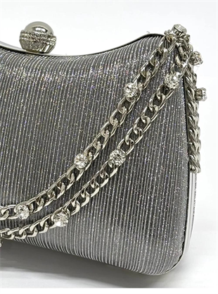 Nesil Shoes Mono 310 Platin Lazer Bayan El Çantası