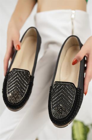 Nesil Shoes Nstar 305 Siyah Kot Anatomik Günlük Kadın Ayakkabı