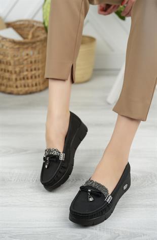 Nesil Shoes Nstar 400 Siyah Kot Anatomik Günlük Kadın Ayakkabı