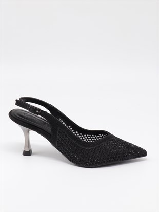 Nesil Shoes Özma 227 Siyah Topuklu A. Açık Kadın Ayakkabı