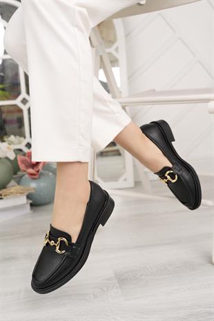 Nesil Shoes Palm 914 Siyah Makosen Kadın Ayakkabı