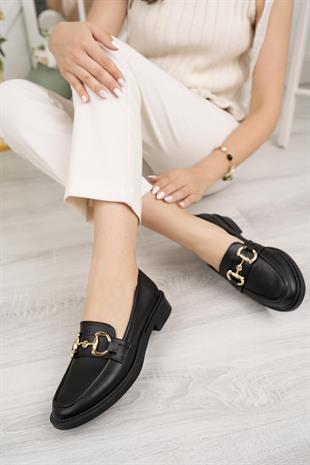 Nesil Shoes Palm 914 Siyah Makosen Kadın Ayakkabı