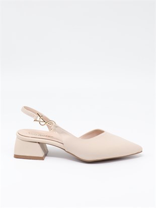 Nesil Shoes Peri 3655 Ten Saten Kadın Sandalet