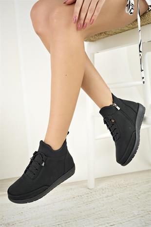Nesil Shoes Sdf 025 Siyah Zümrüt Anatomik Kadın Bot