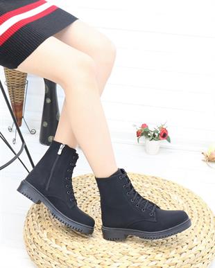 Nesil Shoes Sdf 042 Siyah Zümrüt Kadın Postal Bot