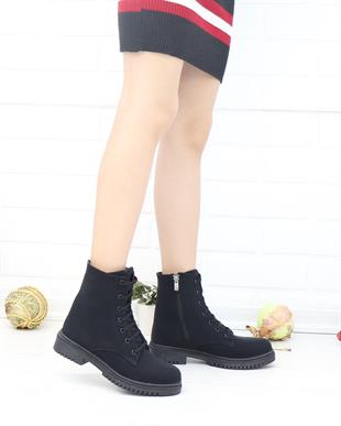 Nesil Shoes Sdf 042 Siyah Zümrüt Kadın Postal Bot