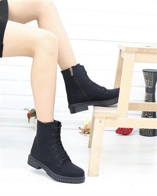 Nesil Shoes Sdf 042 Siyah Zümrüt Kadın Postal Bot