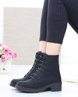 Nesil Shoes Sdf 048 Siyah Zümrüt Kışlık Kadın Postal Bot