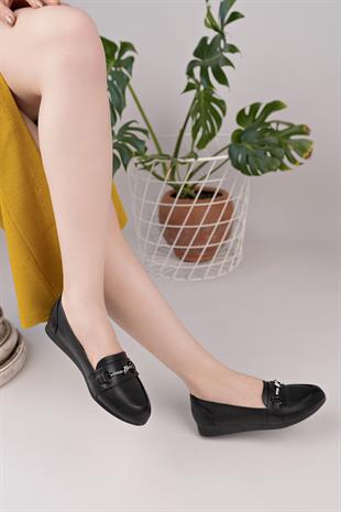 Nesil Shoes Sdf 603 Siyah Günlük Kadın Babet