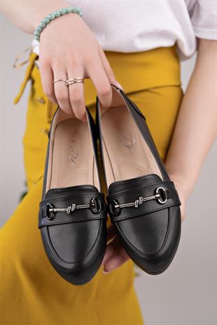 Nesil Shoes Sdf 603 Siyah Günlük Kadın Babet