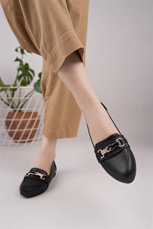 Nesil Shoes Sdf 624 Siyah Günlük Kadın Babet