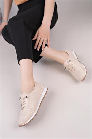 Nesil Shoes Sdf 701-4 Ten İçi Hakiki Deri Kadın Ayakkabı