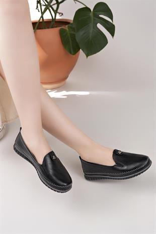Nesil Shoes Selena 345 Siyah Günlük kadın Ayakkabı