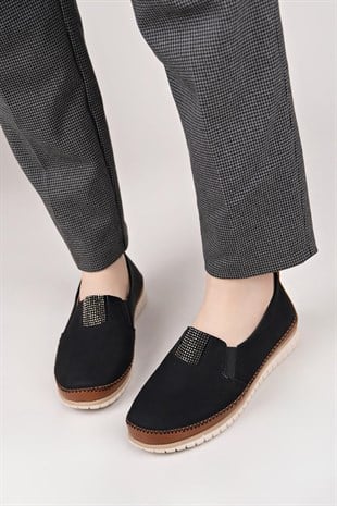 Nesil Shoes Selena 346 Siyah Taba Günlük kadın Ayakkabı