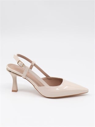 Nesil Shoes Senyo 024 Ten Rugan Topuklu Kadın Sandalet