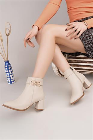 Nesil Shoes Senyo 884 Ten Fermuarlı Kadın Bot