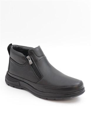 Nesil Shoes Showmen 241-1 Siyah Hakiki Deri Kürklü Erkek Bot