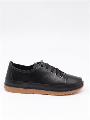 Nesil Shoes Spil Rc1 Siyah Hakiki Deri Kadın Ayakkabı