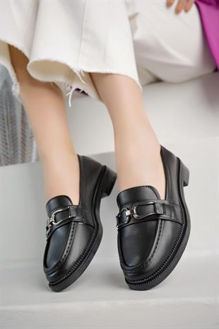 Nesil Shoes Süha 202 Siyah Anatomik Kadın Lofer