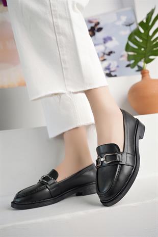 Nesil Shoes Süha 202 Siyah Anatomik Kadın Lofer