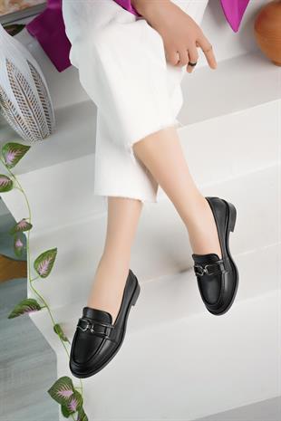 Nesil Shoes Süha 202 Siyah Anatomik Kadın Lofer