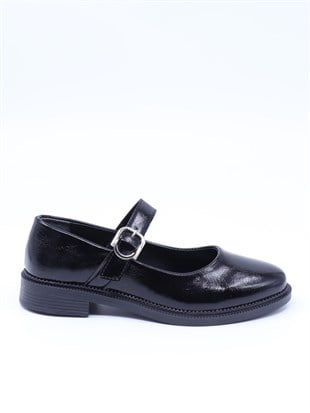 Nesil Shoes Süha 250 Syh Krşk Rgn Tokalı Balerin Kadın Babet