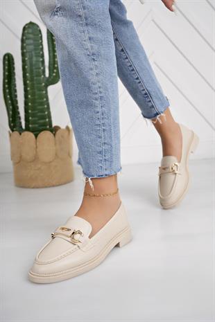 Nesil Shoes Süha 251 Bej Anatomik Kadın Lofer