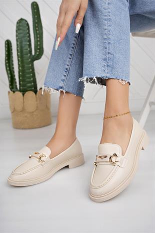 Nesil Shoes Süha 251 Bej Anatomik Kadın Lofer