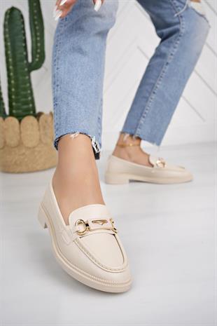 Nesil Shoes Süha 251 Bej Anatomik Kadın Lofer