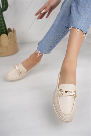 Nesil Shoes Süha 251 Bej Anatomik Kadın Lofer