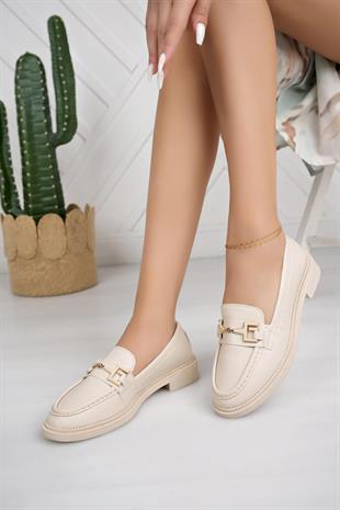 Nesil Shoes Süha 252 Bej Anatomik Kadın Lofer