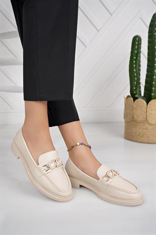 Nesil Shoes Süha 256 Bej Anatomik Kadın Lofer