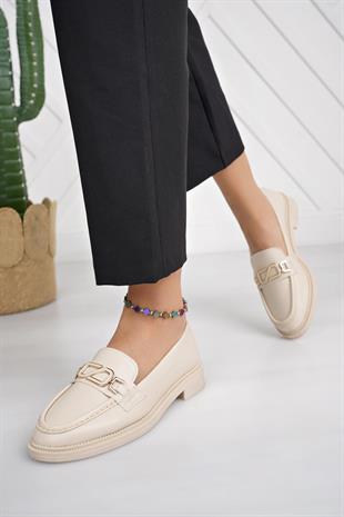 Nesil Shoes Süha 256 Bej Anatomik Kadın Lofer