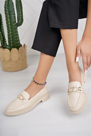 Nesil Shoes Süha 256 Bej Anatomik Kadın Lofer