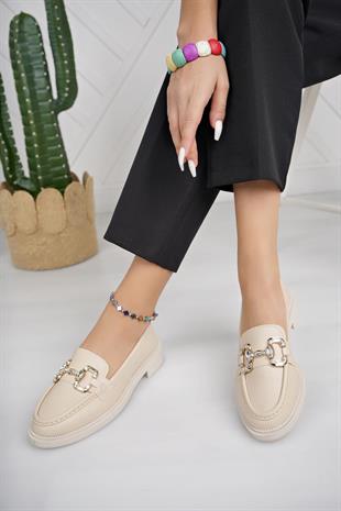 Nesil Shoes Süha 257 Bej Anatomik Kadın Lofer