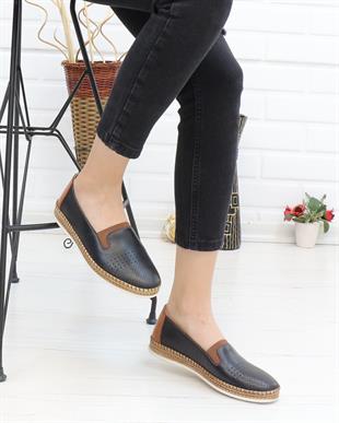 Nesil Shoes Syg P37 Siyah Hakiki Deri Yumuşak Kadın Ayakkabı