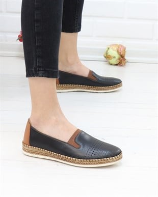 Nesil Shoes Syg P37 Siyah Hakiki Deri Yumuşak Kadın Ayakkabı
