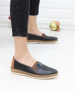 Nesil Shoes Syg P37 Siyah Hakiki Deri Yumuşak Kadın Ayakkabı