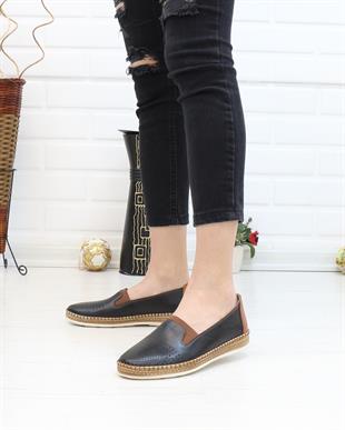 Nesil Shoes Syg P37 Siyah Hakiki Deri Yumuşak Kadın Ayakkabı