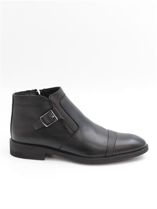 Nesil Shoes Thrtrk 2301-2 Siyah Hakiki Deri Kauçuk Taban Erkek Bot