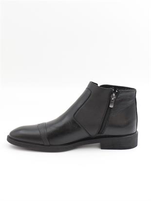 Nesil Shoes Thrtrk 2301-2 Siyah Hakiki Deri Kauçuk Taban Erkek Bot