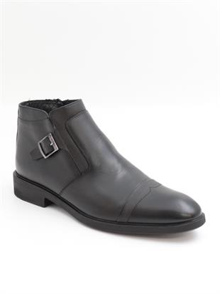 Nesil Shoes Thrtrk 2301-2 Siyah Hakiki Deri Kauçuk Taban Erkek Bot