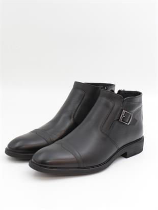 Nesil Shoes Thrtrk 2301-2 Siyah Hakiki Deri Kauçuk Taban Erkek Bot