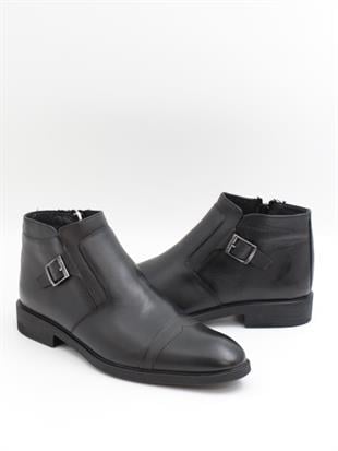 Nesil Shoes Thrtrk 2301-2 Siyah Hakiki Deri Kauçuk Taban Erkek Bot